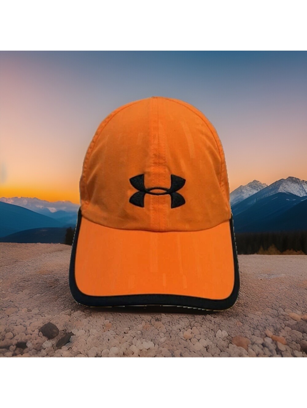 Under Armour Light Weight Orange And Black Baseball Cap